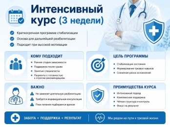 Реабилитация за 21 день в Новомосковске